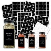 Étiquettes à épices, Étiquettes Auto-adhésives Imperméables Réutilisables Étiquettes à provisions pour bocaux à épices de cuisine