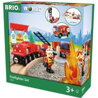 Brio World Circuit Action Pompier  - Coffret complet 18 pièces - Circuit de train en bois - Ravensburger - Mixte dès 3 ans - 33815