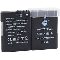 DSTE 2-Pack Batteries + Dual USB Chargeur pour Nikon EN-EL14 EN-EL14A DF D3100 D3200 D3300 D3400 D3500 D5100 D5200 D5300 D5500 P7