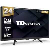 Téléviseur 24 pouces HD, TV avec lecteur enregistreur USB, tuner numérique DVB-T2/C/S2 - TD Systems PRIME24C19H