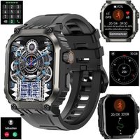 Montre Connectée Sport GPS Linéaire XTRADITECH 1,83 avec Boussole Appel Couronne Codée Photoélectrique Tracker Santé Batterie