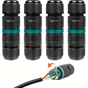 3 Connecteurs électriques étanches 3 Pins Pour Voiture - Câble 16 AWG Pré-câblé, IP65 - Lot