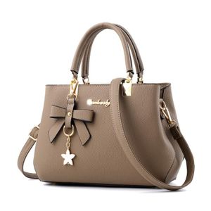 Excellanc Sac /à Main pour Femme en Similicuir Marron 10 x 22 x 20 cm