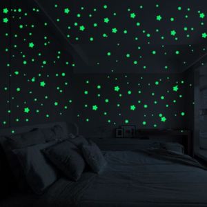 Sticker 3d Etoiles Phosphorescent Fluorescent Noir Lumineux