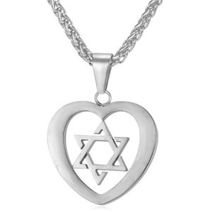 18/" Chaîne Alliage Collier Court Collier Argent Deux étoile de David Juif Pendentif