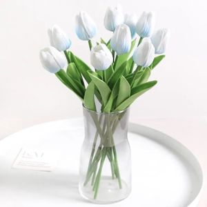 FLEUR ARTIFICIELLE Bouquet de Tulipes Artificielles en PE,Fausses Fleurs,Décoration de Jardin,de Mariage,d'Extérieur,de Maison,de - K08-10Pcs[E]