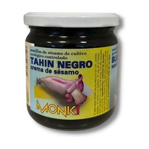 SAUCE CHAUDE MONKI - Tahini au sésame noir bio sans sel 330 g