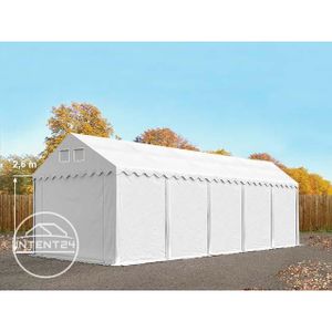 TONNELLE - BARNUM Tente de stockage TOOLPORT - PVC - 4x10 m - Blanc 