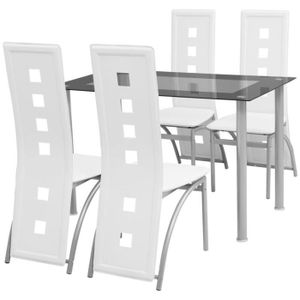 TABLE À MANGER COMPLÈTE Table et chaises à dîner 5 pièces- 120 x 70 x 75 c