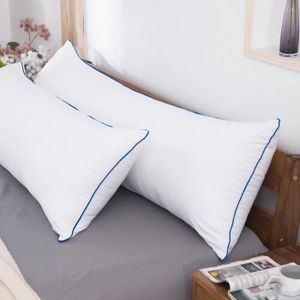 OREILLER Oreiller,Long oreiller intérieur blanc, corporel rectangulaire, oreiller de sieste pour la maison, les - 120x48cm[A7]