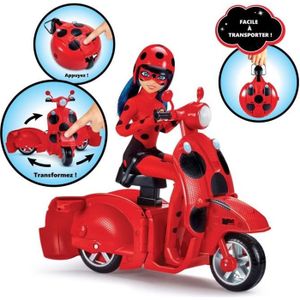 FIGURINE - PERSONNAGE Scooter Miraculous Switch'n go + poupée articulée Ladybug Lucky Charm BANDAI 26 cm - P50668
