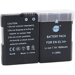 BATTERIE APPAREIL PHOTO DSTE 2-Pack Batteries + Dual USB Chargeur pour Nik