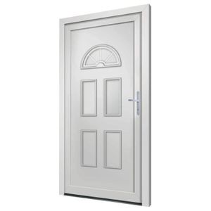 PORTE D'ENTRÉE Porte d'entrée blanc 88x190 cm PVC-Pwshymi-DL9901