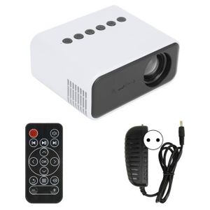 Vidéoprojecteur ROM Mini Projecteur Projecteur Led, 1080P Vidéoprojecteur Home Cinéma 4.3 X 3.5 X 2In, Video Prise UE blanche 100‑240 V