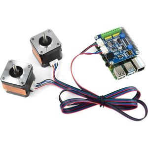STEPPER - CLIMBER Waveshare Stepper Motor Hat for Raspberry Pi Drives Two Stepper Motors Up to 1/32 Microstepping