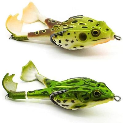 Lot De 5 Leurres Souples Grenouille Topwater - Pour Pêche Au Brochet