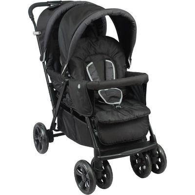 Poussette Double Pliable Avec Auvent Et Freins - Chariot 2 Places, Tout-terrain, Pour Voyages Et Balades