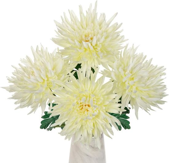 Lot De 6 Grandes Têtes De Fleurs D'Hortensia Artificielles En Soie Avec Tige Pour Mariage