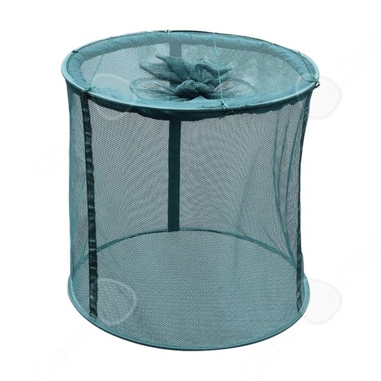 Yardwe Garde-Poisson Pliable Métal Doré - Panier à Poisson 40x25x14 Cm, Filet De Pêche Portable