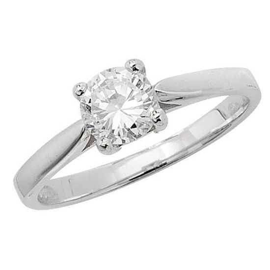 Jonc Pour Femme En Argent 925 Avec Oxydes De Zirconium - Largeur 12mm, Poids 6g - Neuf Avec étiquettes, Coupe Rond Brillant