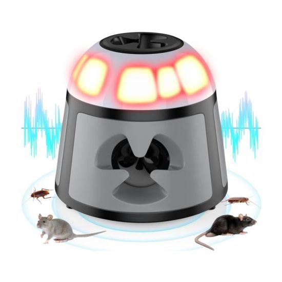 Répulsif à Ultrasons Tiptop Home 360° - Anti Souris, Rats, Cafards, Moustiques, Avec Veilleuse LED - 3