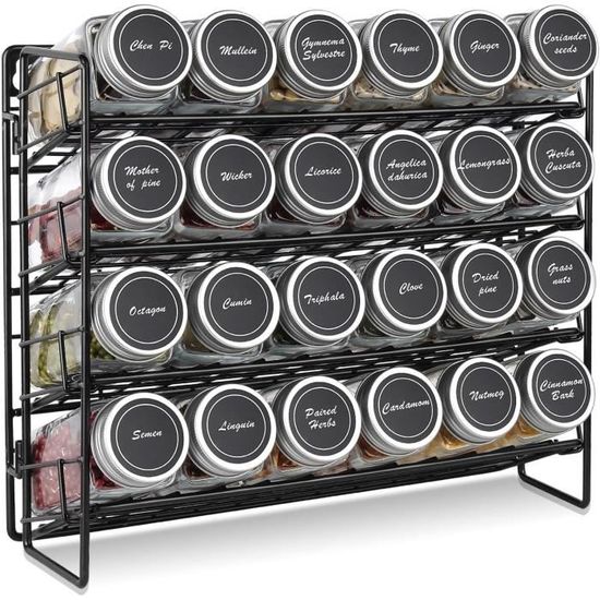 Homewit Organisateur à épices En Acrylique Transparent De 20 Cm à 40 Cm, Séparateur De Tiroir Réglable, Organisateur D'épices à 3 Niveaux Pour Placard, Comptoirs De Cuisine Et Tiroirs