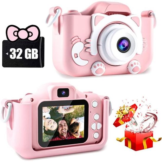 Appareil Photo Jouet En Bois Pour Enfants 1-3 Ans - Kaléidoscope Intégré - Cordon De Porté Cou - Stimule L'Imagination