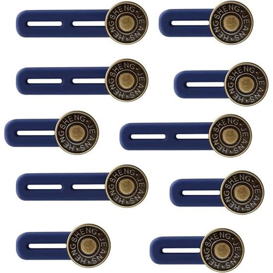 Lot De 20 Boutons De Serrage Réglables Pour Jeans Et Pantalons - Réduit Le Tour De Taille Sans Couture