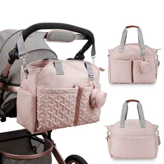 Sac à Dos à Langer Portable SONARIN - Grande Capacité, Imperméable, Avec Sangles Poussette - Idéal Voyage Et Sorties Bébé