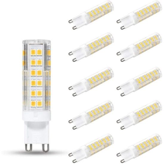 AMPOULE Ampoule LED G9, 7W equivalent 60 65W Ampoules halog&egrave;nes, Blanc froid 6000K, G9 Prise LED Lampe, sans scintillemen451
