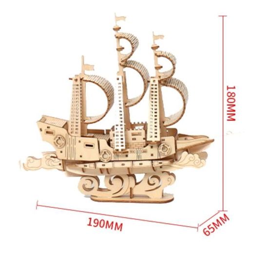 UGEARS puzzle mécanique 3D en bois – navire de recherche UGEARS puzzle mécanique 3D en bois – navire de recherche