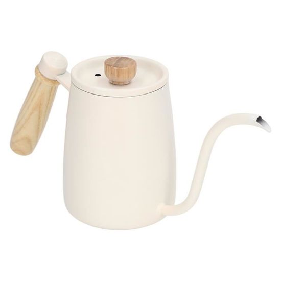 Bouilloire électrique En Acier Inoxydable Avec Manche En Bois, Bouilloire à Col De Cygne, Capacité D'eau De 600 Ml Bleu