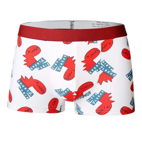 Calecon Boxer Homme Blanc Sous vetement avec poche en soie et design 3D Blanc Cdiscount Pret a Porter