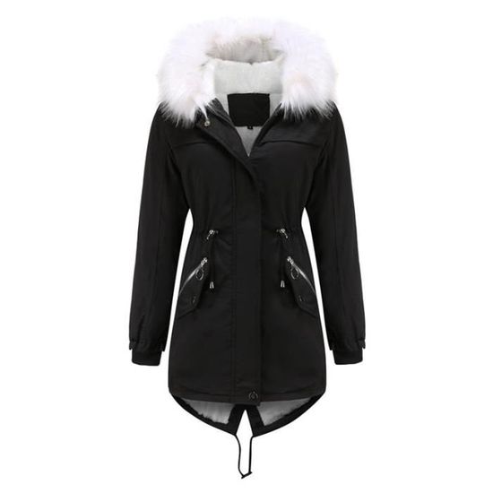 ZGEER femme manteau thermique doublure polaire manteau thermique en coton manteau à capuche