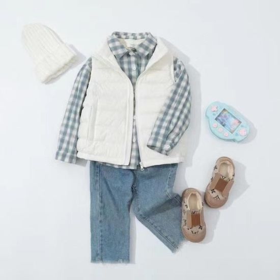 Lot De 2 Gilets Sans Manches Enfant ACMEDE - 90% Duvet Canard | Taille 6 Mois-7 Ans | Pour Printemps/Automne