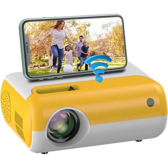 Videoprojecteur,Mini Projecteur Portable,Eroshooprojecteur WiFi Full