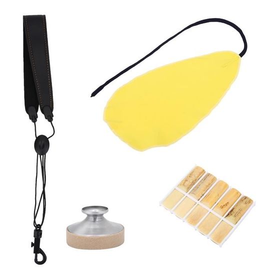 Kit De Nettoyage Pour Saxophone 2 Pièces - Chiffons Doux En Coton - Pour Intérieur Et Extérieur De L'instrument - Compatible Aussi Trompette, Clarinette