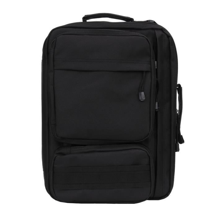 SAC A DOS MALLETTE MATELLASSE NOIR AVEC BANDOULIERE POUR