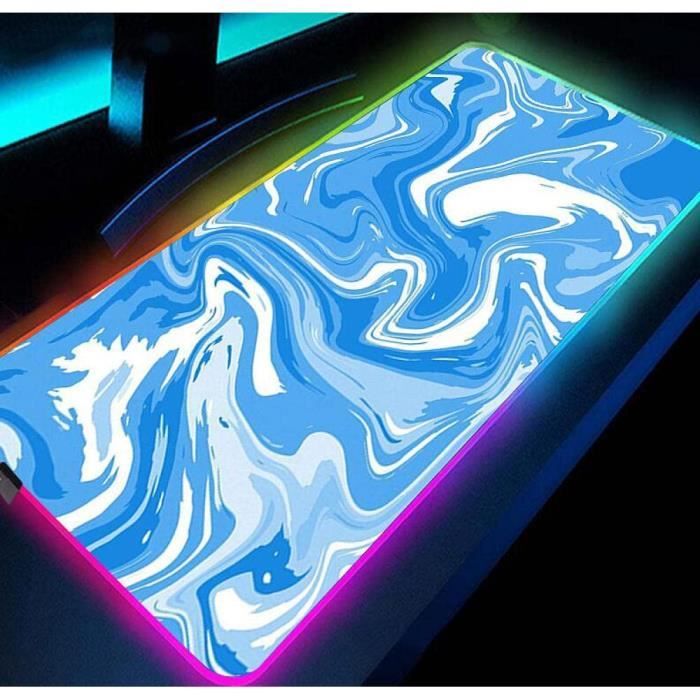 Tapis de souris blue strata liquid gaming led tapis de souris