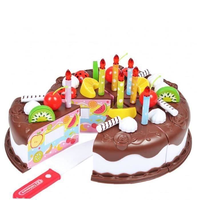 Gâteau enfants Jouets 37 Pcs Pretend Play Food DIY coupe Set Birthday