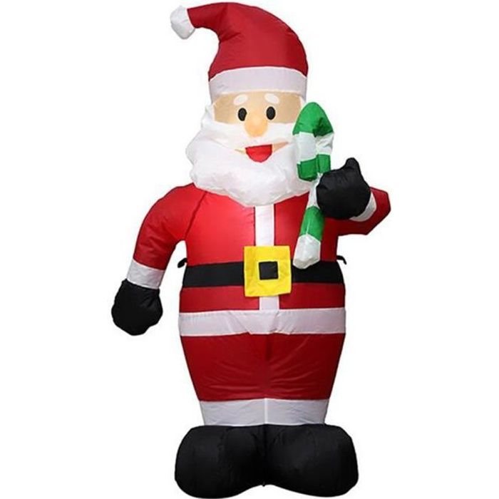 De noël Gonflable Père Noël avec Canne En Bonbon Décorations pour La Maison Jardin LED Lumières Extérieur Ornements Noel Nouvel An-6