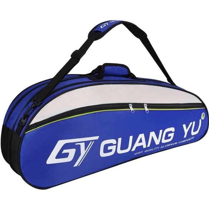 Raquette de Badminton/Tennis de Grande Capacité Sac à Bandoulière en Nylon Impérméable Sac Organiseur 4-6 Raquette Poche de Vêtement