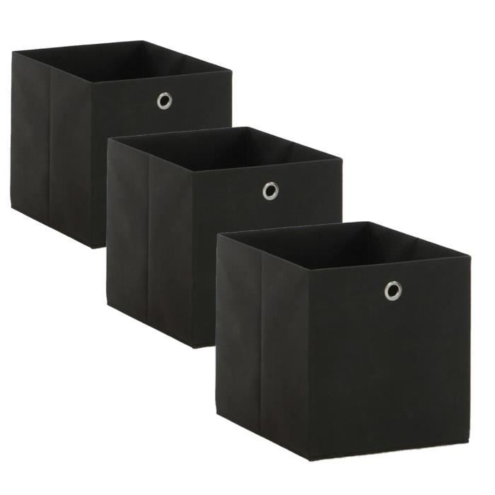 3pcs Faltkarton Anthrazit 32 x 32 x 32 cm