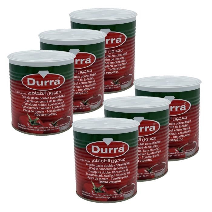 Durra - Lot 6x Concentré de tomate - Boîte 800g