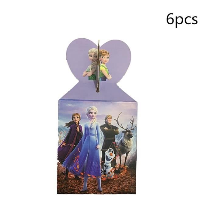Drapeaux en papier princesse des neiges - Décoration murale à thème reine des neiges 2 pour - Modèle: Candy Box 6pcs - JBHFCDA10543