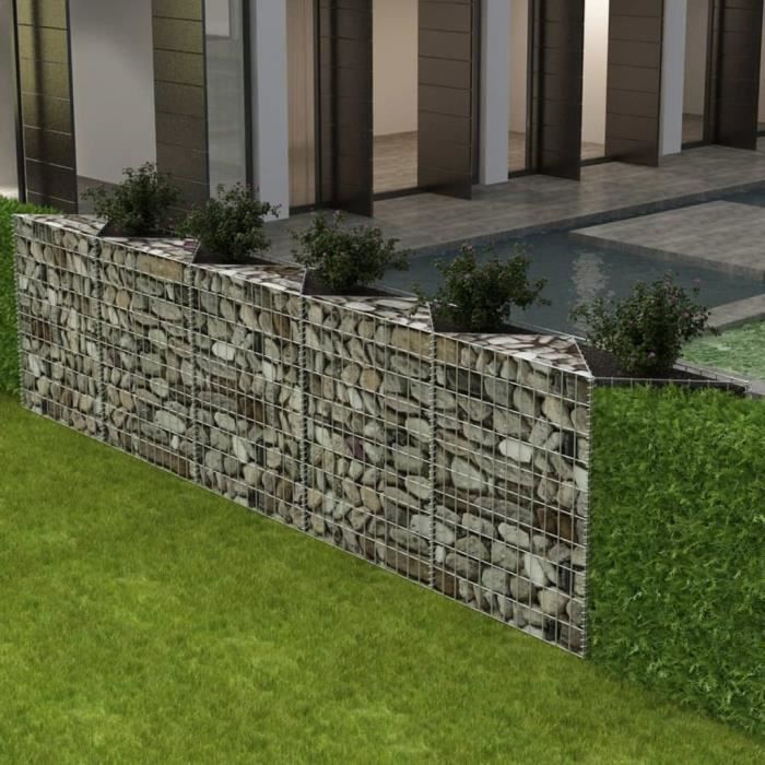 ��3787Luxueux Magnifique- Panier de gabion - Mur en Gabion Lit surélevé à gabion Jardinière Gabion à Pierre Déco Jardin Cage Acier g