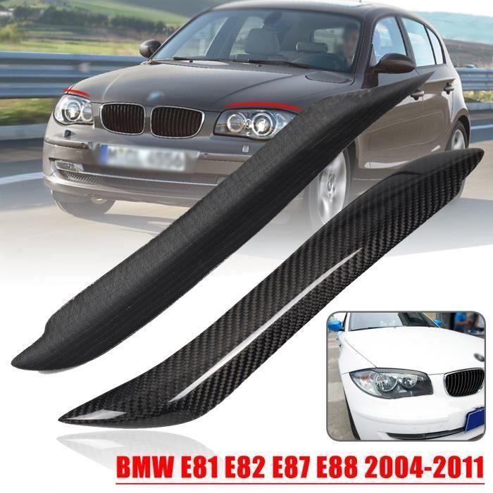 SHAN NEUFU 2x Couverture de Paupières Avant Sourcils de Phare Pour BMW E81 E87 E82 E88 04-11