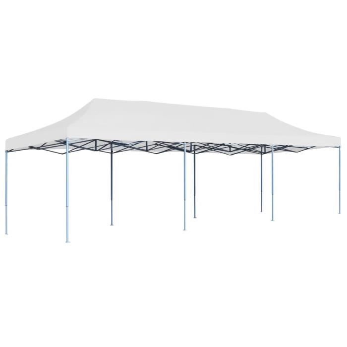 Tente de réception - Tonnelle Barnum pliable 3x9 m Blanc
