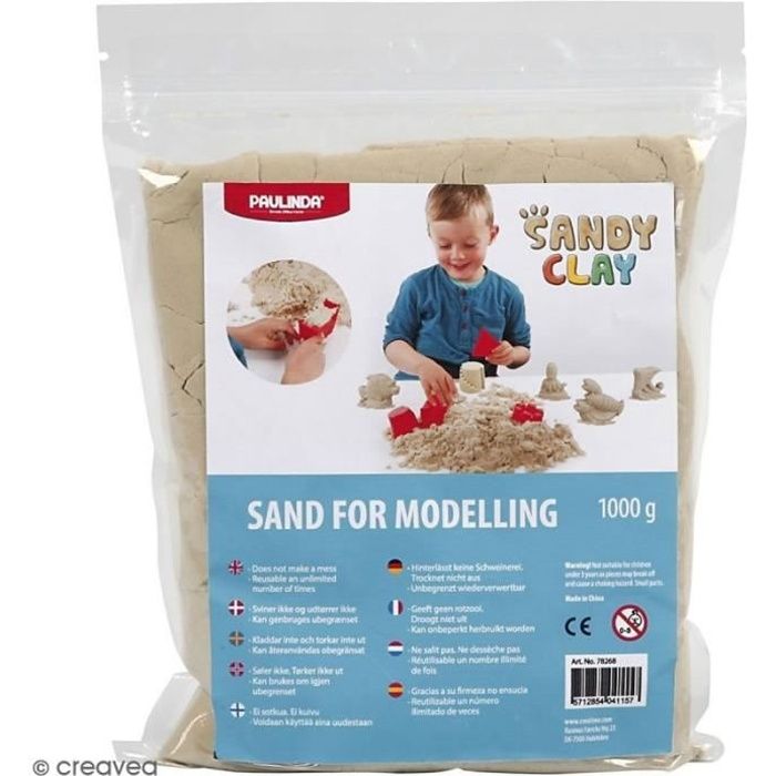 Sable à modeler Sandy Clay - Naturel - 1 kg