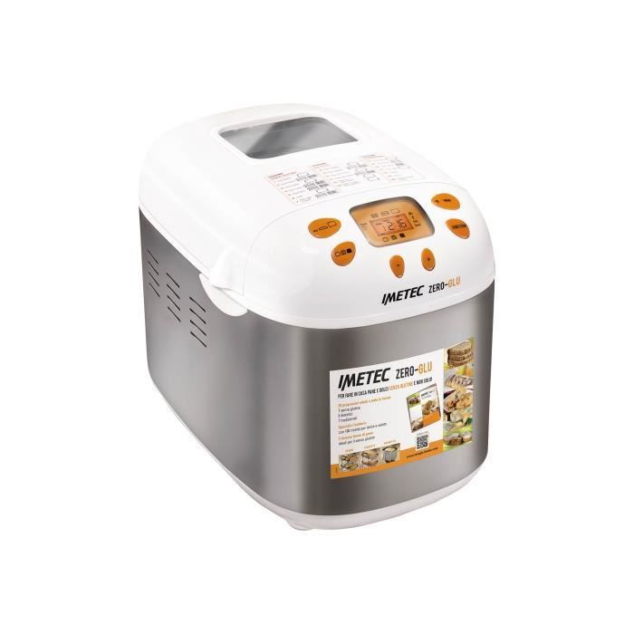 Imetec ZERO-GLU - Machine à pain - 920 Watt - blanc-acier